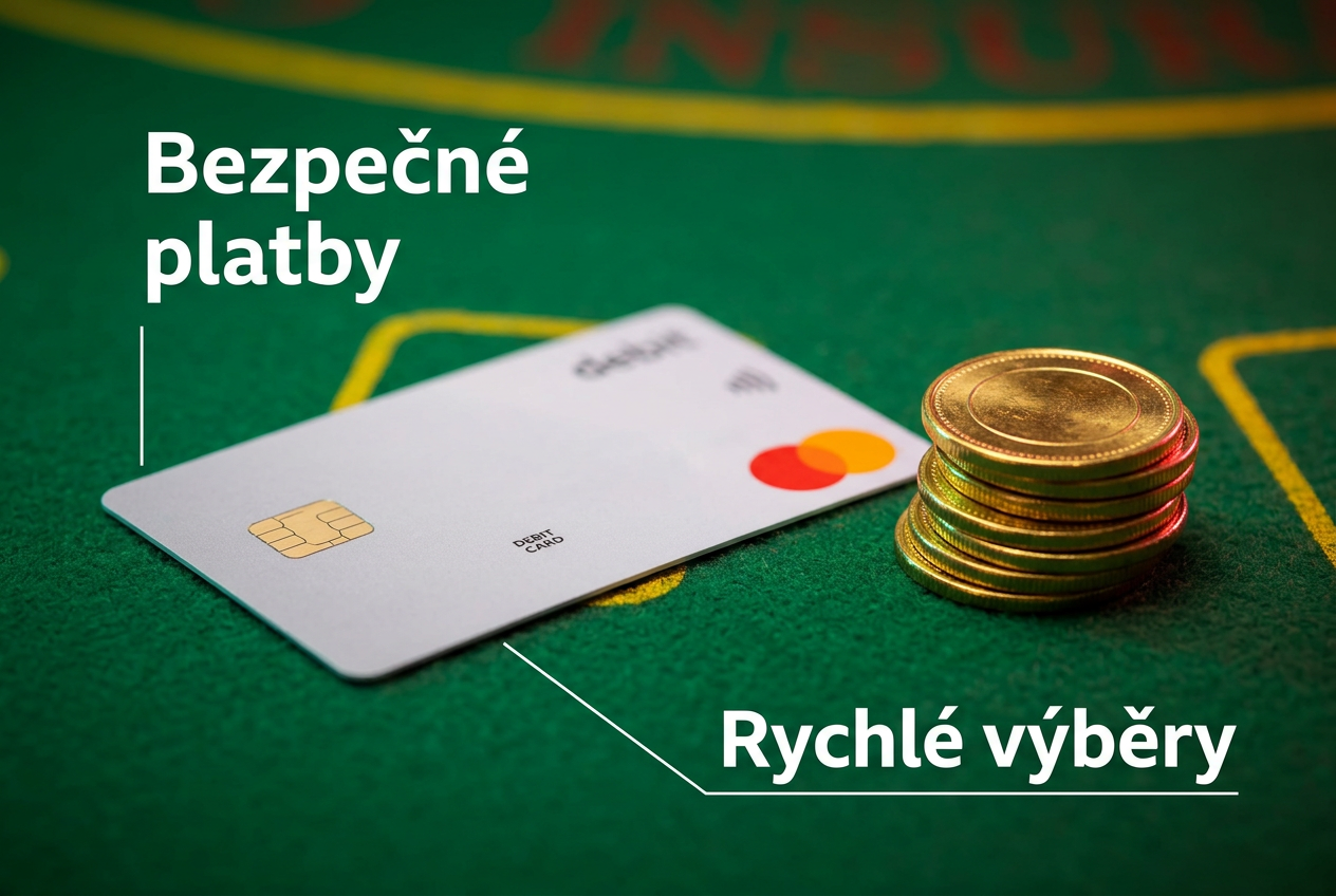 Infografika platebních metod a bezpečnostních prvků v češtině